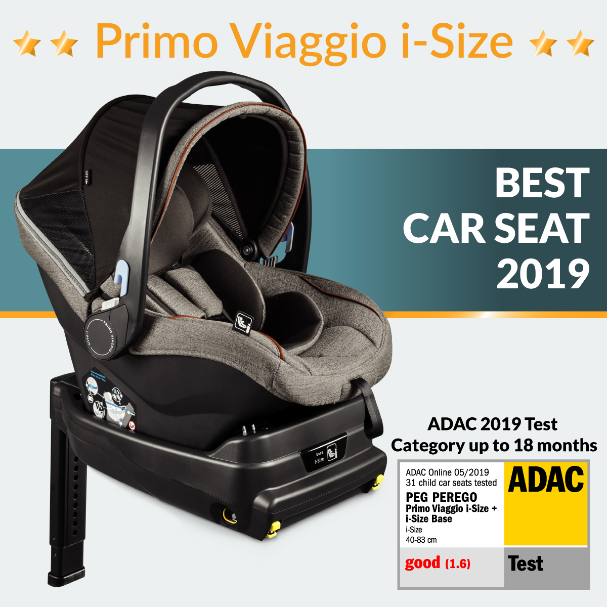 Primo Viaggio i Size the best car seat ADAC 2019 The Blog of Peg Perego